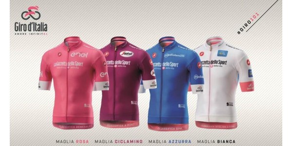 Les maillots du Giro d'Italia 2018 dévoilés