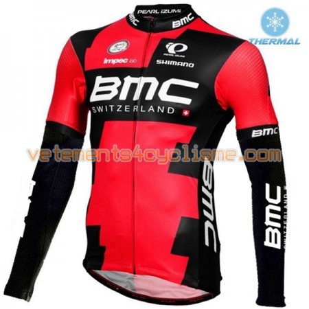 Maillot vélo 2016 BMC Racing Team Hiver Thermal Fleece N001