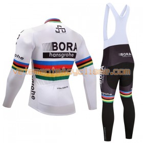 Tenue Cycliste Manches Longues et Collant à Bretelles Femme 2017 Bora-Hansgrohe Hiver Thermal Fleece N002
