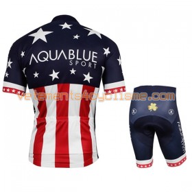 Tenue Cycliste et Cuissard Enfant 2017-18 Aqua Blue Sport Championnats de États-Unis