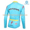 Tenue Cycliste Manches Longues et Collant à Bretelles 2016 Astana Pro Team Hiver Thermal Fleece N001