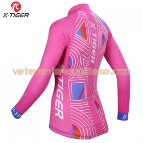 Maillot vélo Femme 2017 X-Tiger Manches Longues N008