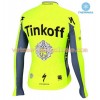 Tenue Cycliste Manches Longues et Collant à Bretelles 2016 Tinkoff Hiver Thermal Fleece N001