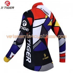 Maillot vélo Femme 2017 X-Tiger Manches Longues N005