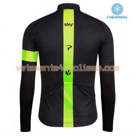 Maillot vélo 2016 Team Sky Hiver Thermal Fleece N002