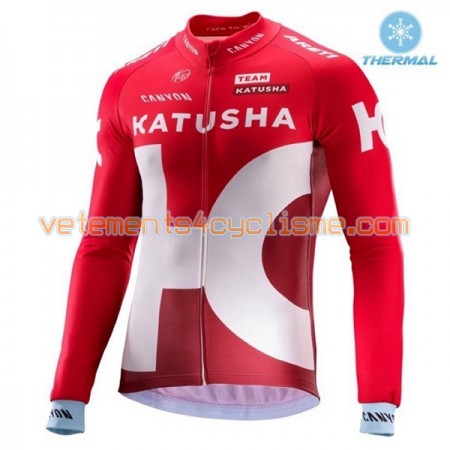 Maillot vélo 2016 Team Katusha Hiver Thermal Fleece N001