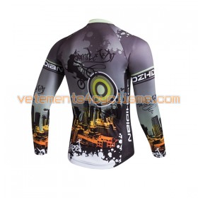 Maillot vélo 2017 Aozhidian Manches Longues N028