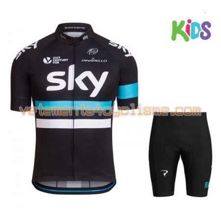 Tenue Cycliste et Cuissard à Bretelles Enfant 2016 Team Sky N011