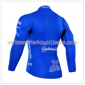 Maillot vélo Bleu 2016 Giro dItalia Hiver Thermal Fleece