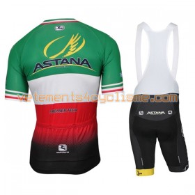 Tenue Cycliste et Cuissard à Bretelles Femme 2017 Astana Pro Team Championnats de Italie