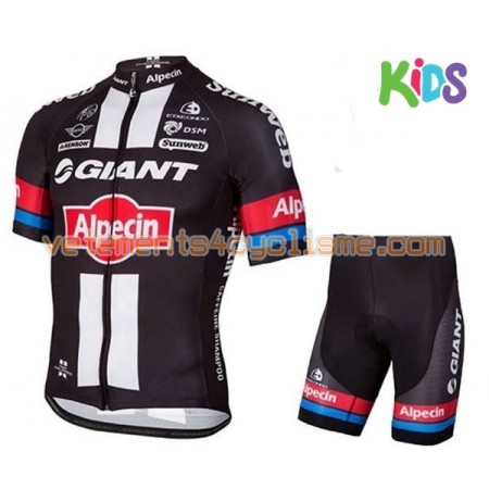 Tenue Cycliste et Cuissard à Bretelles Enfant 2016 Giant-Alpecin N008