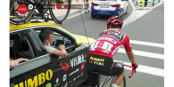Primoz Roglic sur le crash