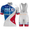 Tenue Cycliste et Cuissard à Bretelles 2017 FDJ N001