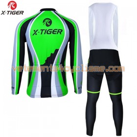 Tenue Cycliste Manches Longues et Collant à Bretelles 2017 X-Tiger N004