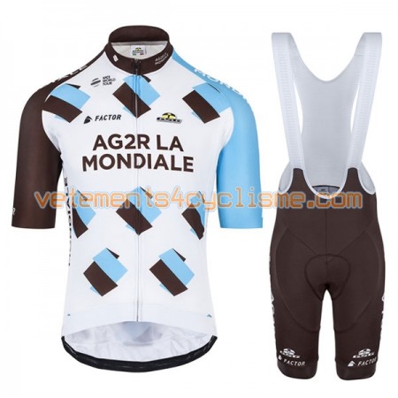 Tenue Cycliste et Cuissard à Bretelles Femme 2017 AG2R La Mondiale N001