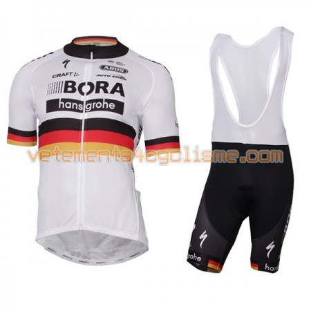Tenue Cycliste et Cuissard à Bretelles Femme 2017 Bora-Hansgrohe Championnats de Allemagne