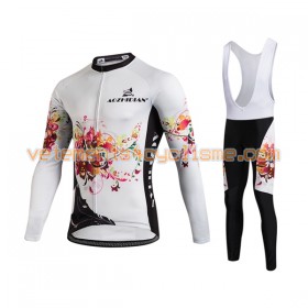 Tenue Cycliste Manches Longues et Collant à Bretelles Femme 2017 Aozhidian N006