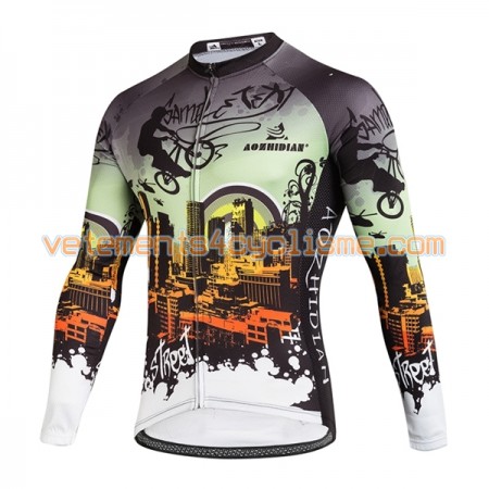Maillot vélo 2017 Aozhidian Manches Longues N004
