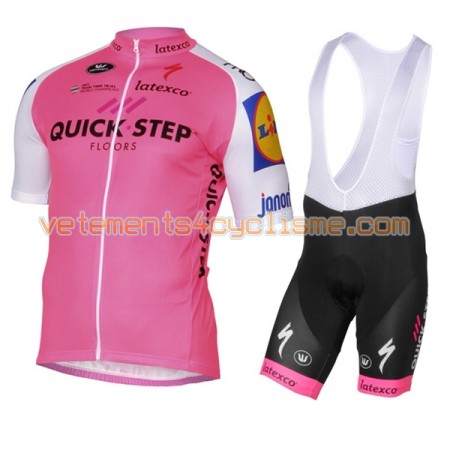 Tenue Cycliste et Cuissard à Bretelles Femme 2017 Quick-Step Floors N004