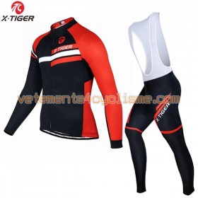 Tenue Cycliste Manches Longues et Collant à Bretelles 2017 X-Tiger N002