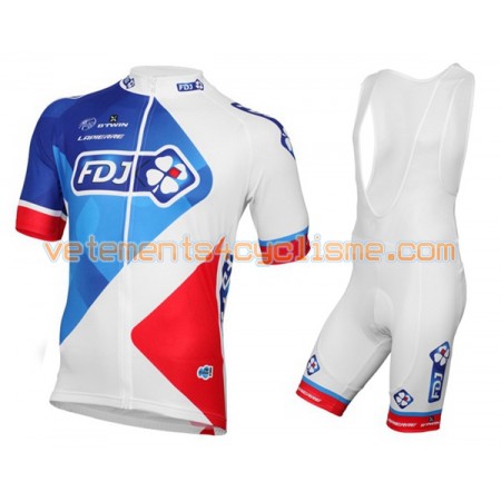 Tenue Cycliste et Cuissard à Bretelles 2016 FDJ N001