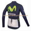 Tenue Cycliste Manches Longues et Collant à Bretelles 2016 Movistar Team N001