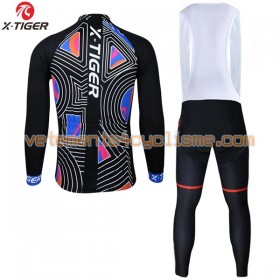 Tenue Cycliste Manches Longues et Collant à Bretelles 2017 X-Tiger N013