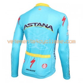 Maillot vélo 2016 Astana Pro Team Manches Longues N001