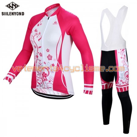Tenue Cycliste Manches Longues et Collant à Bretelles Femme 2017 Siilenyond N003