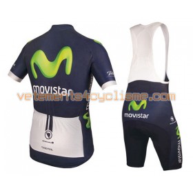 Tenue Cycliste et Cuissard à Bretelles 2016 Movistar Team N001