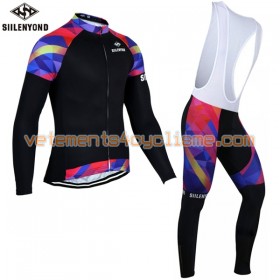 Tenue Cycliste Manches Longues et Collant à Bretelles 2017 Siilenyond N017