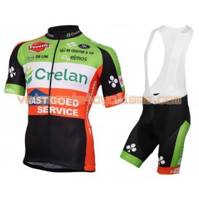 Tenue Cycliste et Cuissard à Bretelles 2016 Crelan-Vastgoedservice N001