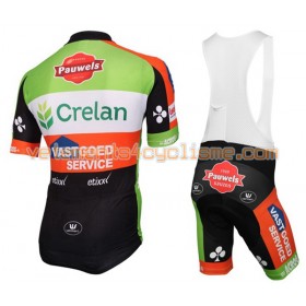 Tenue Cycliste et Cuissard à Bretelles 2016 Crelan-Vastgoedservice N001