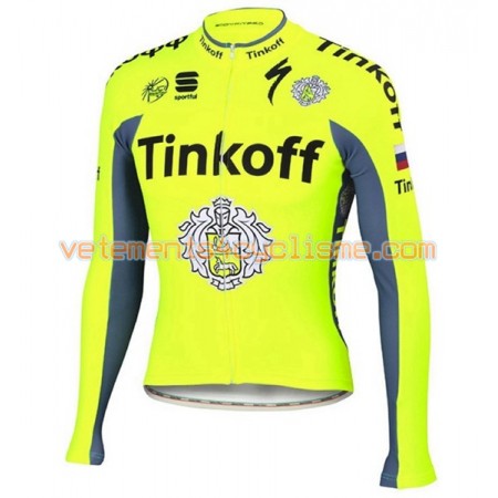 Maillot vélo 2016 Tinkoff Manches Longues N001