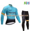 Tenue Cycliste Manches Longues et Collant Long Enfant 2017 Astana Pro Team N001