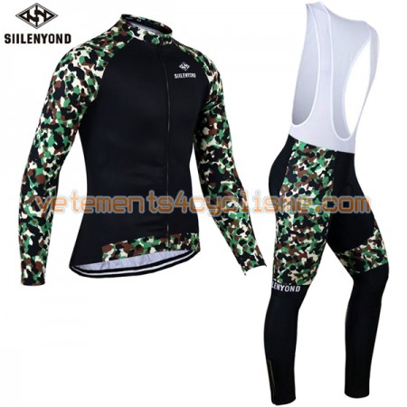 Tenue Cycliste Manches Longues et Collant à Bretelles 2017 Siilenyond N025