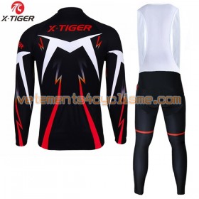 Tenue Cycliste Manches Longues et Collant à Bretelles 2017 X-Tiger N005
