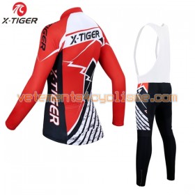 Tenue Cycliste Manches Longues et Collant à Bretelles Femme 2017 X-Tiger N001