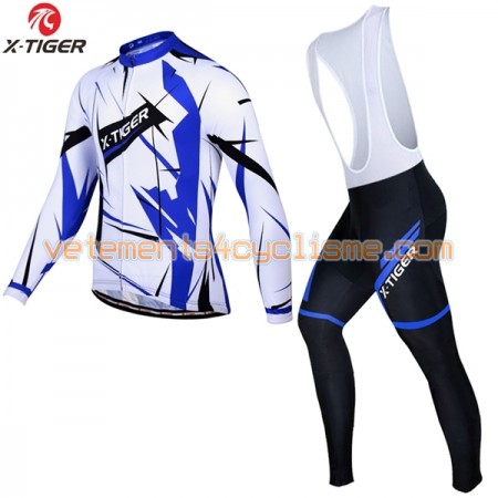 Tenue Cycliste Manches Longues et Collant à Bretelles 2017 X-Tiger N014
