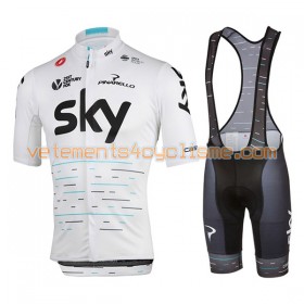 Tenue Cycliste et Cuissard à Bretelles 2017 Team Sky N003