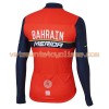 Tenue Cycliste Manches Longues et Collant à Bretelles 2017 Bahrain Merida Hiver Thermal Fleece N001