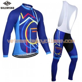 Tenue Cycliste Manches Longues et Collant à Bretelles 2017 Siilenyond N006