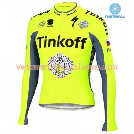 Maillot vélo 2016 Tinkoff Hiver Thermal Fleece N001