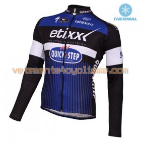 Tenue Cycliste Manches Longues et Collant à Bretelles 2016 Etixx-Quick Step Hiver Thermal Fleece N001