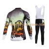Tenue Cycliste Manches Longues et Collant à Bretelles 2017 Aozhidian N004