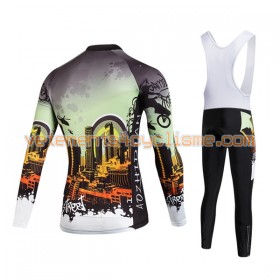 Tenue Cycliste Manches Longues et Collant à Bretelles 2017 Aozhidian N004