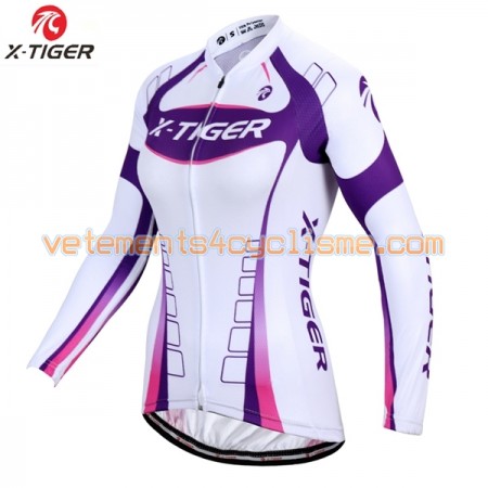 Maillot vélo Femme 2017 X-Tiger Manches Longues N004