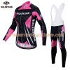 Tenue Cycliste Manches Longues et Collant à Bretelles Femme 2017 Siilenyond N005