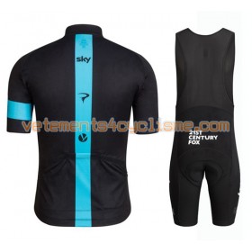 Tenue Cycliste et Cuissard à Bretelles 2016 Team Sky N001