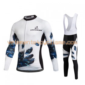 Tenue Cycliste Manches Longues et Collant à Bretelles Femme 2017 Aozhidian N005